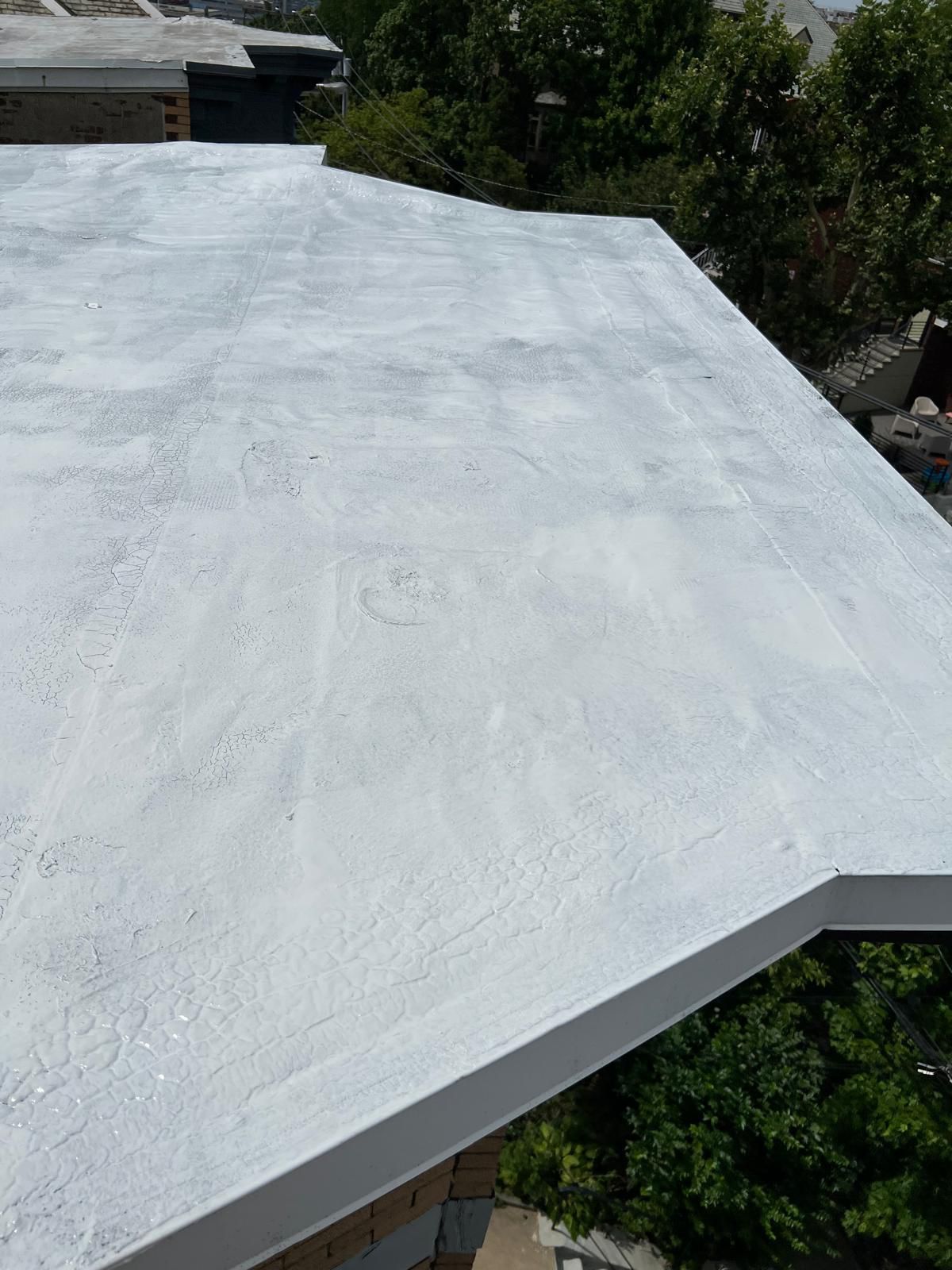Coated white reflective flat roof in Passaic County
